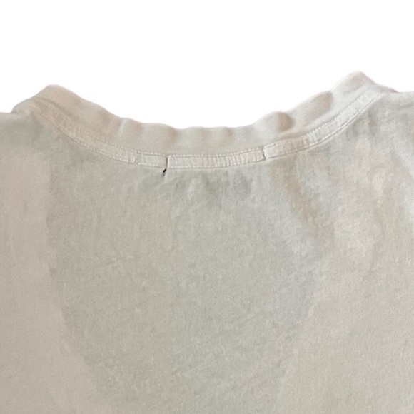 Wildfox Light Gray Pink Heart V Neck Tee Shirt Size Small - Picture 6 of 9